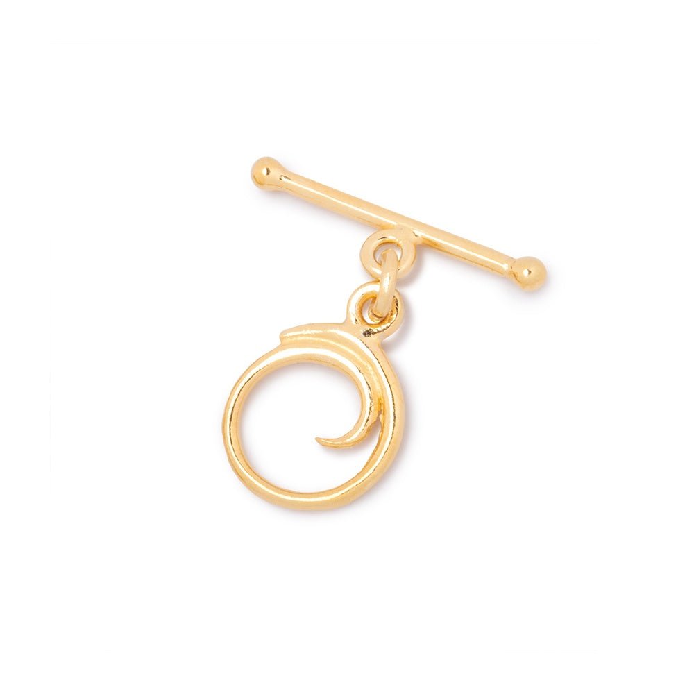 11mm Vermeil Toggle Swirl Design 1 piece (ONLINE ORDER ONLY)