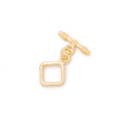 11mm Vermeil Toggle Plain Diamond Design 1 piece (ONLINE ORDER ONLY)
