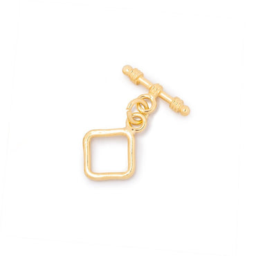11mm Vermeil Toggle Plain Diamond Design 1 piece (ONLINE ORDER ONLY)