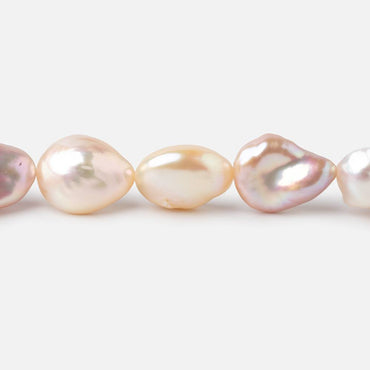 11x10-15x11mm Tri Color Keshi Freshwater Pearls 16 inch 28 beads AA (ONLINE ORDER ONLY)