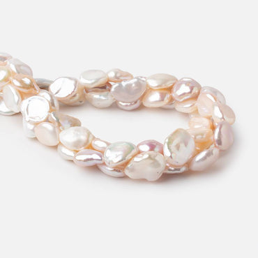 11x10-15x11mm Tri Color Keshi Freshwater Pearls 16 inch 28 beads AA (ONLINE ORDER ONLY)