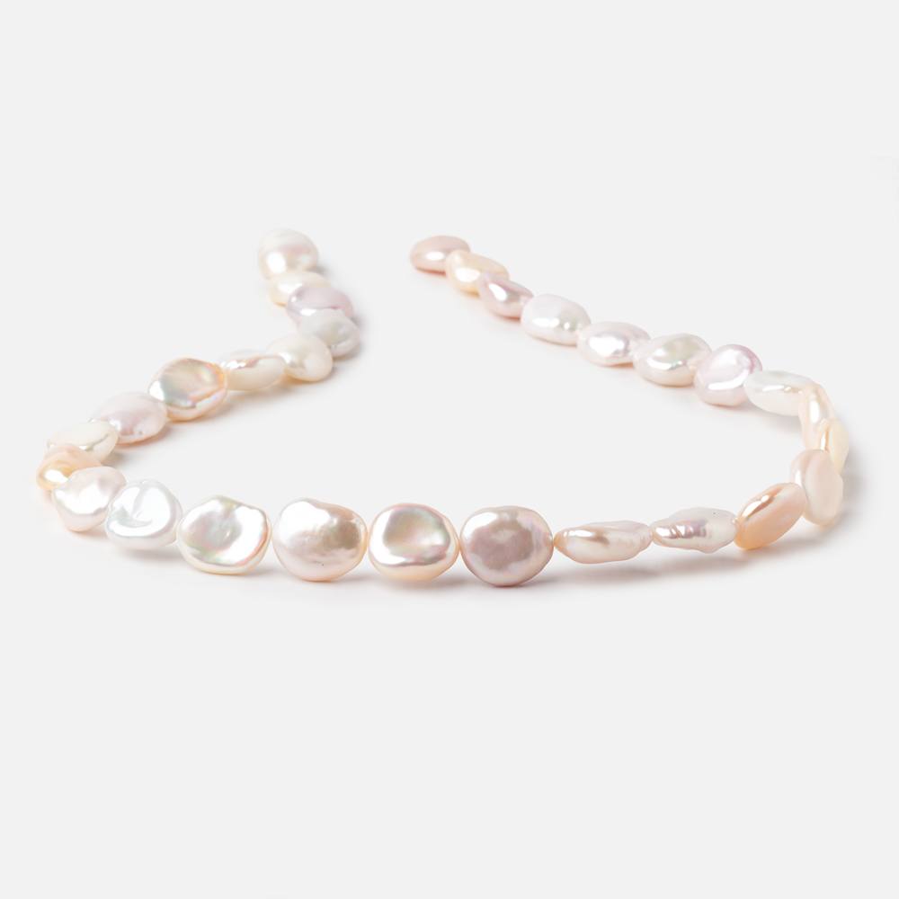 11x10-15x11mm Tri Color Keshi Freshwater Pearls 16 inch 28 beads AA (ONLINE ORDER ONLY)