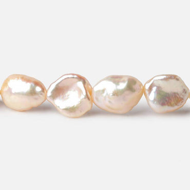 11x10-16x12mm Rich Cream Rose' Keshi Straight Drilled Freshwater Pearls 16 inch 30 pcs AA (ONLINE ORDER ONLY)