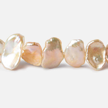 11x10-18x10mm Peach Keshi Side Drill Freshwater Pearls 33 pieces AAA (ONLINE ORDER ONLY)