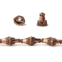 11x10mm Antiqued Copper Cone Granulated Design 8 in 18 pcs (ONLINE ORDER ONLY)
