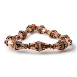 11x10mm Antiqued Copper Cone Granulated Design 8 in 18 pcs (ONLINE ORDER ONLY)