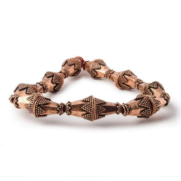 11x10mm Antiqued Copper Cone Granulated Design 8 in 18 pcs (ONLINE ORDER ONLY)