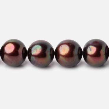 11x10mm Cherry Chocolate Off Round Freshwater Pearl Beads 15 inch 44 pieces (ONLINE ORDER ONLY)