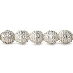 11x10mm Sterling Silver Plated Copper Bead Roval Beehive 8 inch 18 pcs (ONLINE ORDER ONLY)
