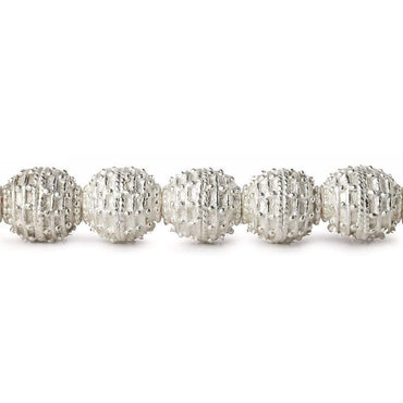11x10mm Sterling Silver Plated Copper Bead Roval Beehive 8 inch 18 pcs (ONLINE ORDER ONLY)