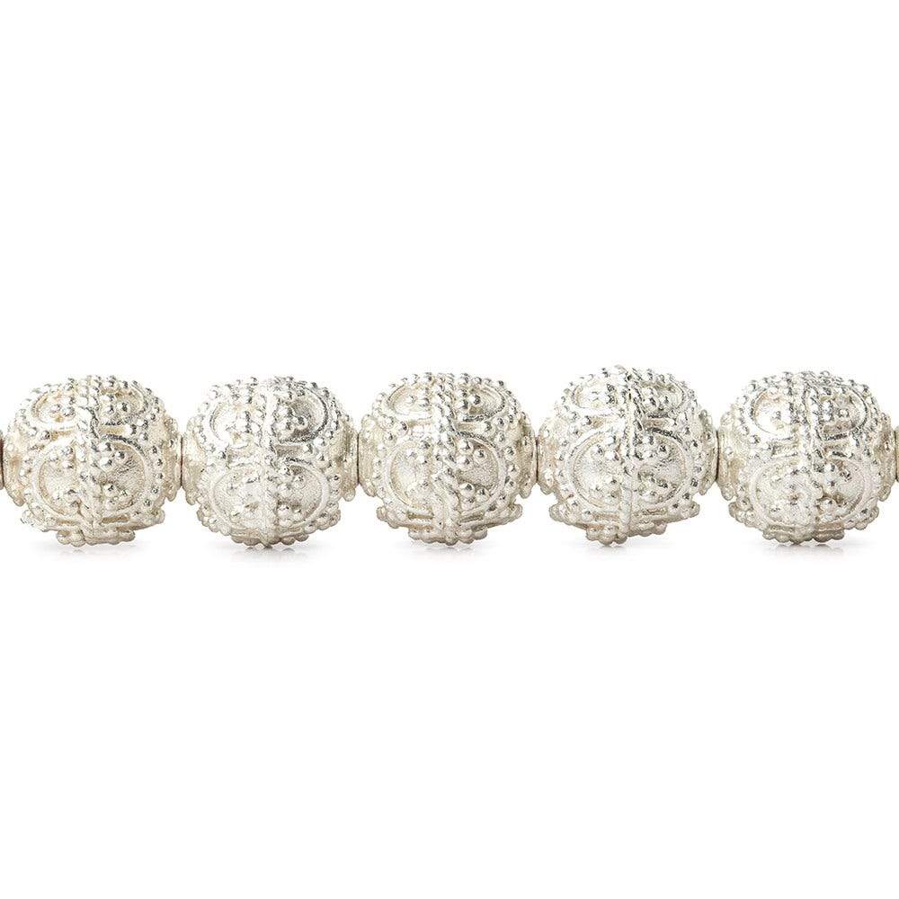 11x10mm Sterling Silver Plated Copper Bead Roval Edwardian 8 inch 20 pcs (ONLINE ORDER ONLY)