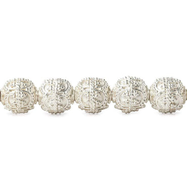 11x10mm Sterling Silver Plated Copper Bead Roval Edwardian 8 inch 20 pcs (ONLINE ORDER ONLY)