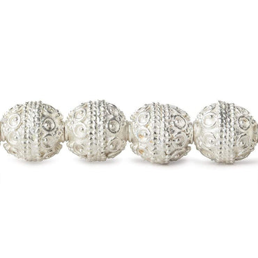 11x10mm Sterling Silver Plated Copper Bead Roval Persian 8 inch 19 pcs (ONLINE ORDER ONLY)