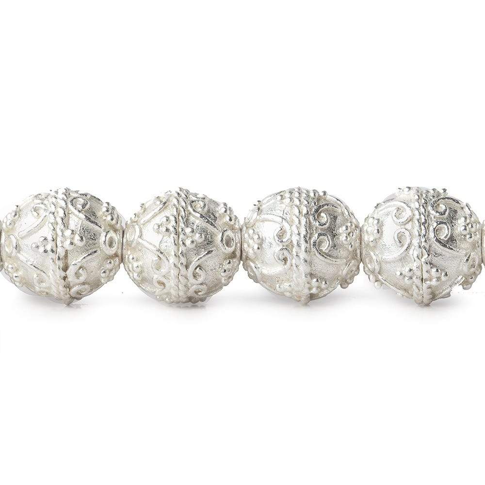 11x10mm Sterling Silver Plated Copper Bead Roval Victorian Swag 8 inch 19 pcs (ONLINE ORDER ONLY)