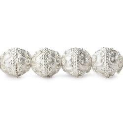 11x10mm Sterling Silver Plated Copper Bead Roval Victorian Swag 8 inch 19 pcs (ONLINE ORDER ONLY)