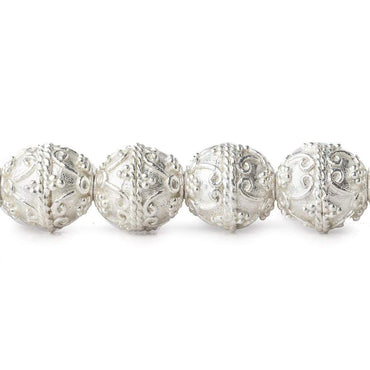 11x10mm Sterling Silver Plated Copper Bead Roval Victorian Swag 8 inch 19 pcs (ONLINE ORDER ONLY)