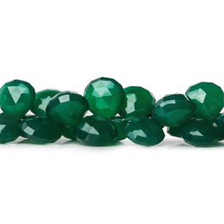 11x11-12x12mm Green Chalcedony faceted hearts 8 inch 53 beads AA (ONLINE ORDER ONLY)