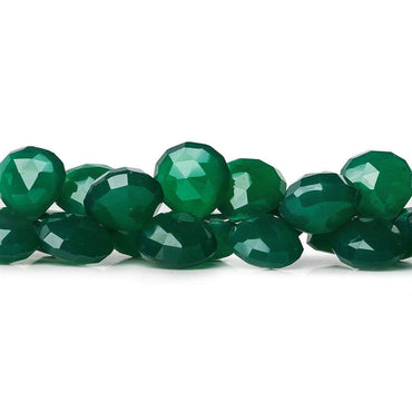 11x11-12x12mm Green Chalcedony faceted hearts 8 inch 53 beads AA (ONLINE ORDER ONLY)