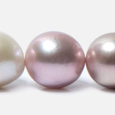 11x11-13x13mm Multi-color Off Round Freshwater Pearls 16 inches 34 beads (ONLINE ORDER ONLY)