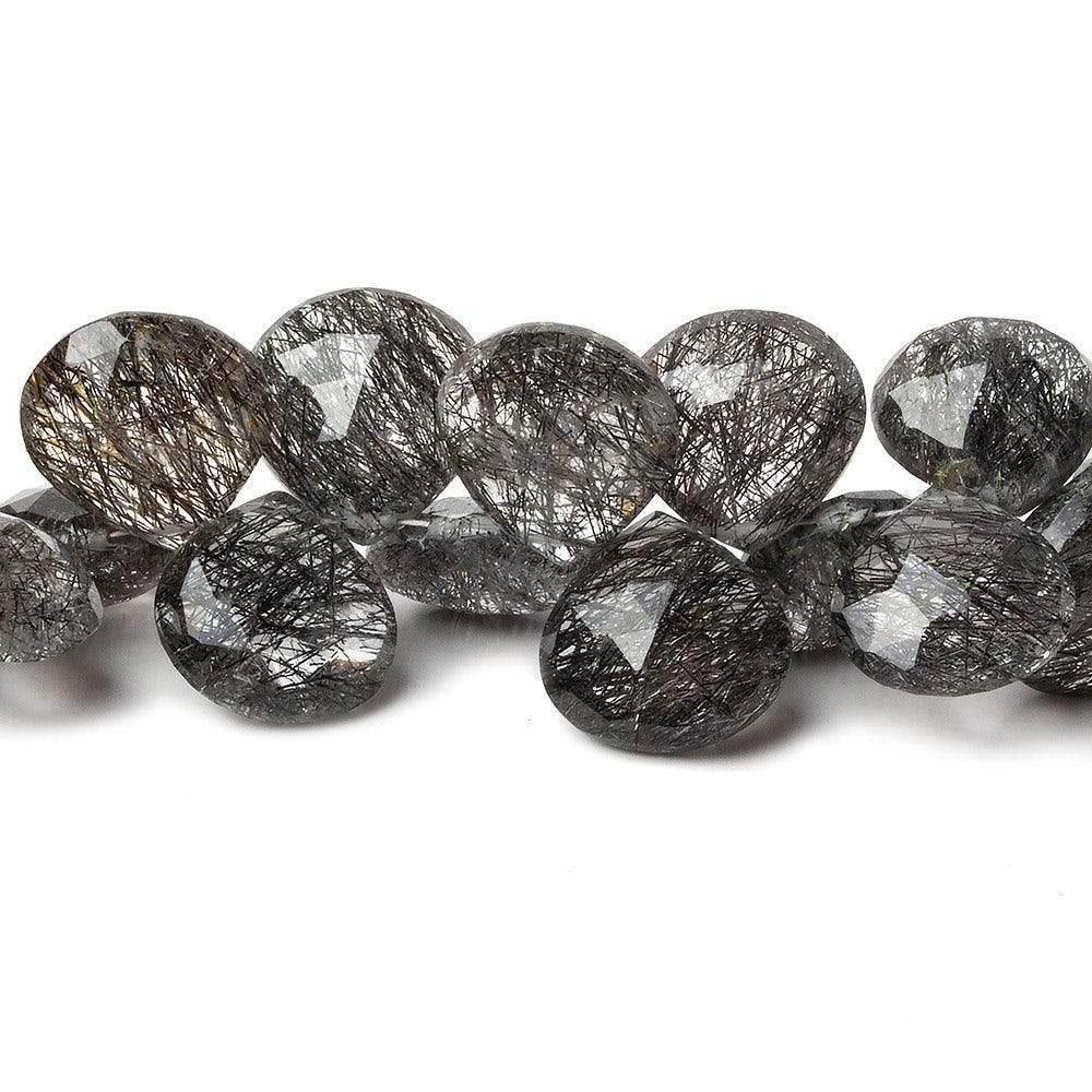 11x11-14x14mm Tourmalinated Quartz Heart Briolettes 8 inch 41 pieces AA (ONLINE ORDER ONLY)