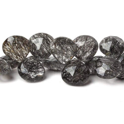 11x11-14x14mm Tourmalinated Quartz Heart Briolettes 8 inch 41 pieces AA (ONLINE ORDER ONLY)