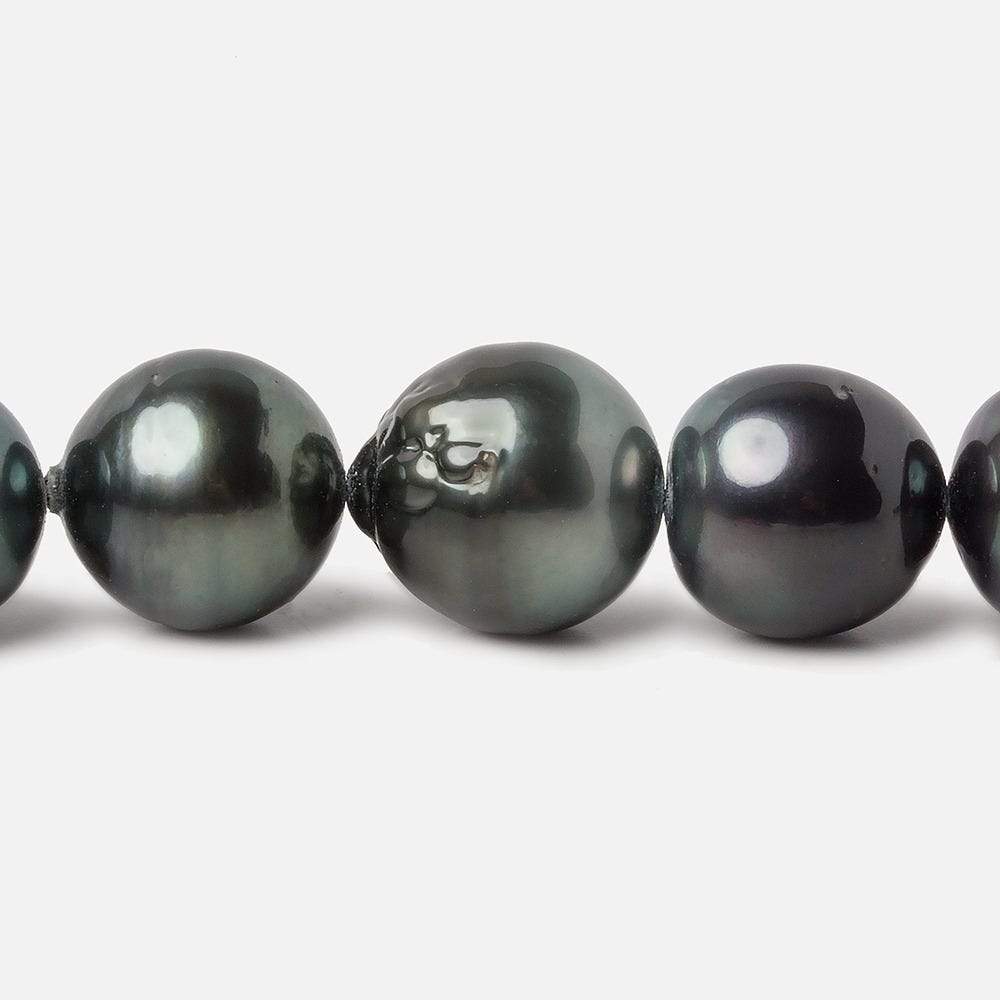 11x11-14x15mm Multi Color Tahitian Round Saltwater Pearls 16 inch 33 pieces A (ONLINE ORDER ONLY)