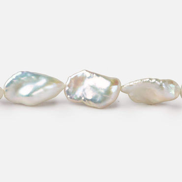 11x11-15x12mm Off White Keshi Freshwater Pearls 16 inch 22 pieces AAA (ONLINE ORDER ONLY)