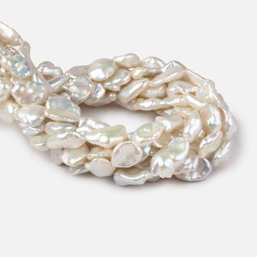 11x11-15x12mm Off White Keshi Freshwater Pearls 16 inch 22 pieces AAA (ONLINE ORDER ONLY)