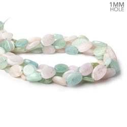 11x11-16x11mm Multi Beryl straight drilled plain flat nuggets 16 inch 25 large hole beads AA (ONLINE ORDER ONLY)