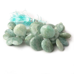 11x11-20x21mm Milky Aquamarine Faceted Heart Beads 7 inch 33 pieces (ONLINE ORDER ONLY)