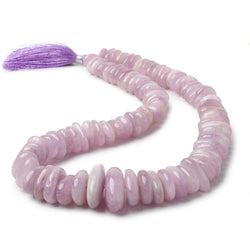 11x11-24x14mm Kunzite plain center drilled nuggets 16 inch 89 beads (ONLINE ORDER ONLY)