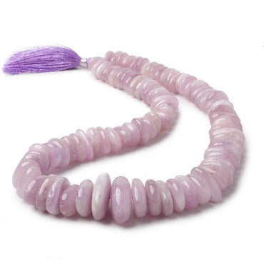 11x11-24x14mm Kunzite plain center drilled nuggets 16 inch 89 beads (ONLINE ORDER ONLY)