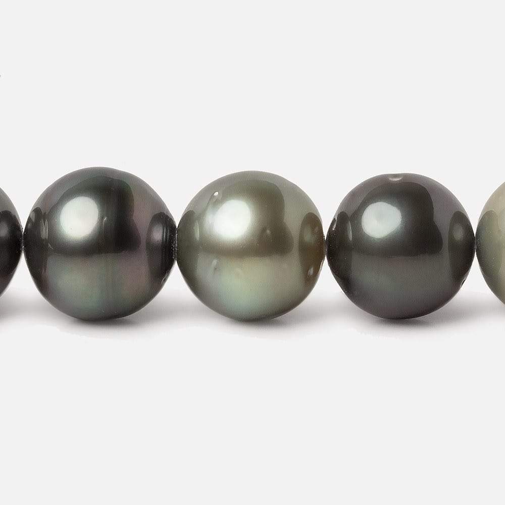11x11.5-13x13mm Multi Color Tahitian Round Saltwater Pearls 16 inch 33 pieces A (ONLINE ORDER ONLY)