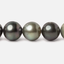 11x11.5-13x13mm Multi Color Tahitian Round Saltwater Pearls 16 inch 33 pieces A (ONLINE ORDER ONLY)