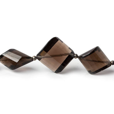 11x11x7mm Smoky Quartz Barrel Faceted Half Moon beads 6 inches 11 pieces AA (ONLINE ORDER ONLY)