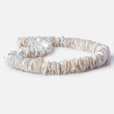 11x12-13x14mm Cream Center Drilled Keshi Freshwater Pearl 16 inch 156 pieces AAA (ONLINE ORDER ONLY)