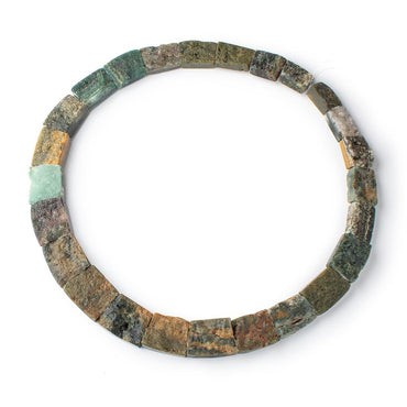 11x17-20x24mm Natural Crystal & Polished Ocean Jasper Fancy Shape Collar 25 Beads (ONLINE ORDER ONLY)
