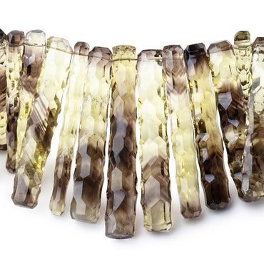 11x6-45x7mm Bi-Color Quartz Concave Faceted Tube Beads 12 inch 50 pieces AAA (ONLINE ORDER ONLY)