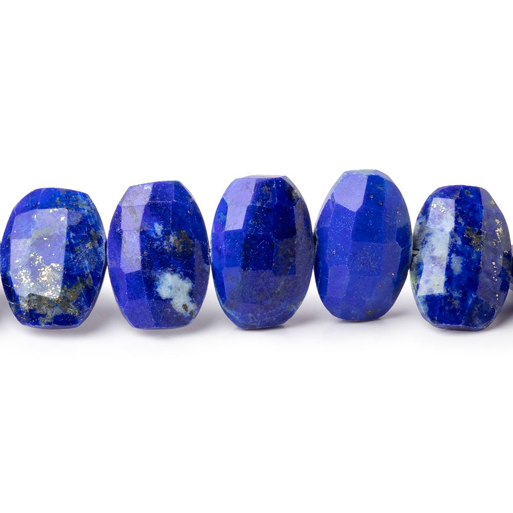 11x7-12x10mm Lapis Lazuli Faceted Pillow Beads 8 inch 22 pieces (ONLINE ORDER ONLY)