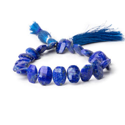 11x7-12x10mm Lapis Lazuli Faceted Pillow Beads 8 inch 22 pieces (ONLINE ORDER ONLY)