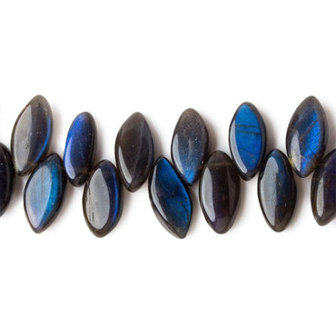 11x7-13x7mm Black Labradorite Top Drilled Plain Marquises 8 inch 39 beads A (ONLINE ORDER ONLY)