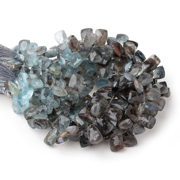 11x7-13x8mm Copper Moss Aquamarine Top Drilled Faceted Points 7.5 inch 56 Beads AAA (ONLINE ORDER ONLY)