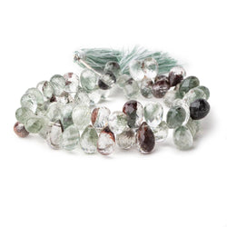 11x7-13x8mm Moss Quartz Faceted Tear Drop Beads 8 inch 54 pieces (ONLINE ORDER ONLY)