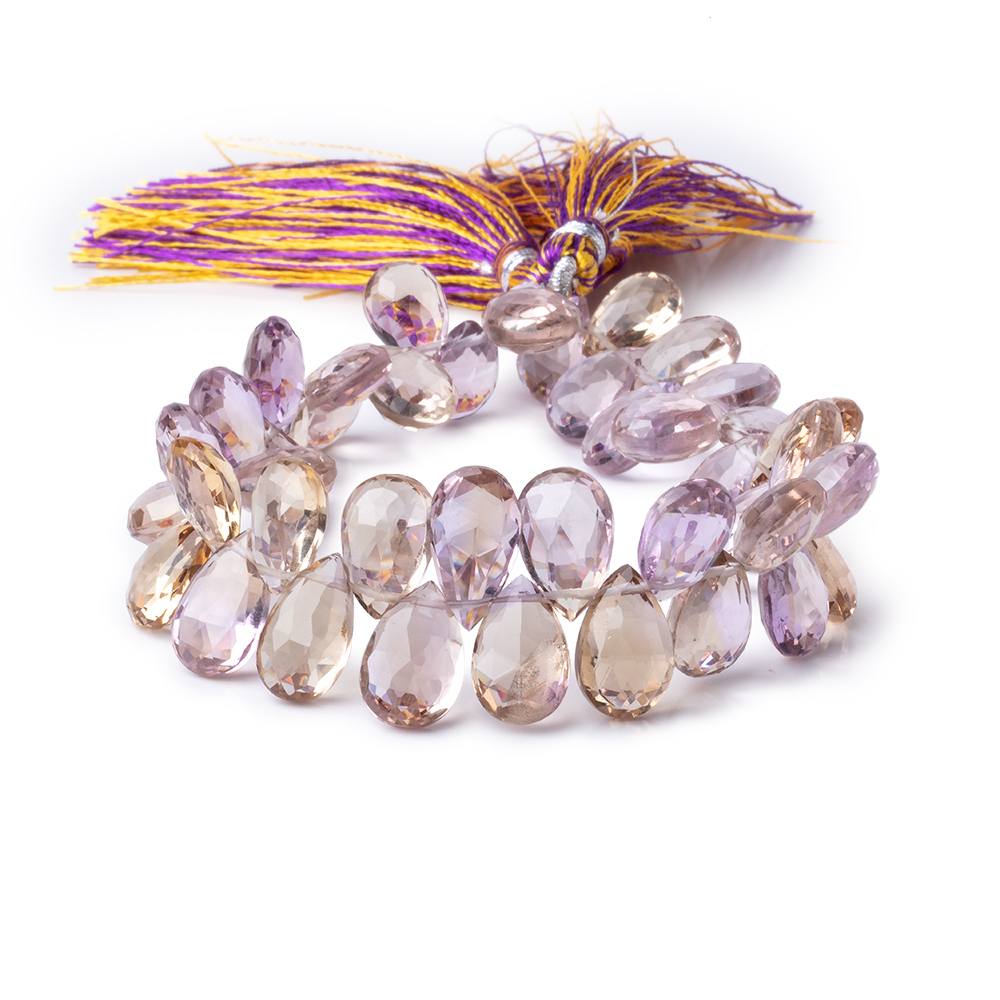 11x7-14x9mm Ametrine Faceted Pear Beads 8 inch 43 pieces AA (ONLINE ORDER ONLY)
