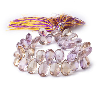 11x7-14x9mm Ametrine Faceted Pear Beads 8 inch 43 pieces AA (ONLINE ORDER ONLY)