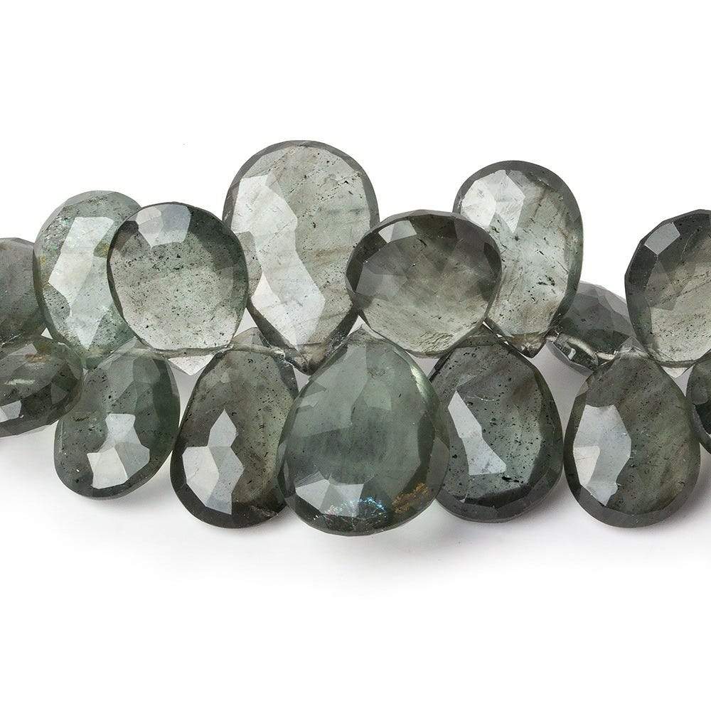 11x7-14x9mm Moss Aquamarine Faceted Pear Beads 8 inch 56 pieces AAA (ONLINE ORDER ONLY)
