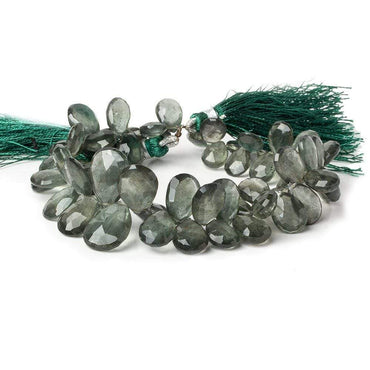 11x7-14x9mm Moss Aquamarine Faceted Pear Beads 8 inch 56 pieces AAA (ONLINE ORDER ONLY)