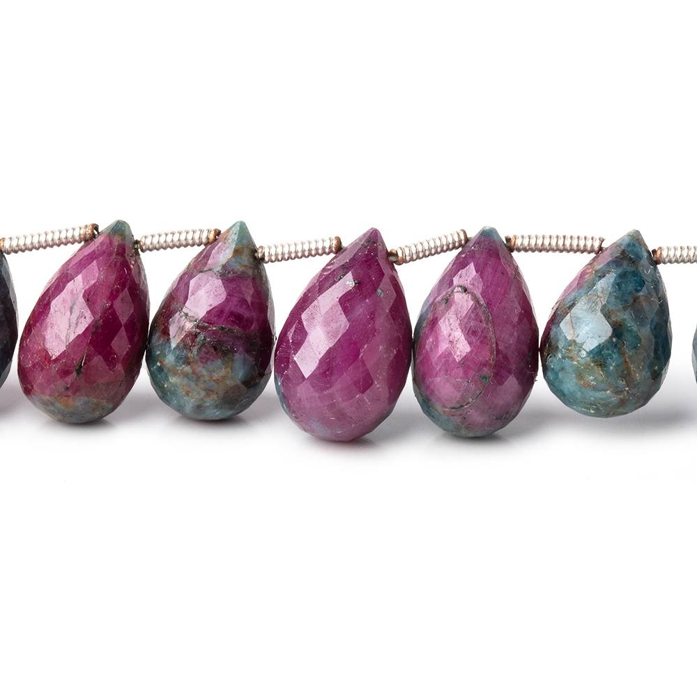 11x7-14x9mm Ruby in Kyanite Faceted Tear Drop Beads 8 inch 24 pieces (ONLINE ORDER ONLY)