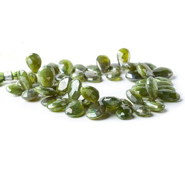 11x7-15x11mm Mystic Idocrase Faceted Pear Beads 8 inch 55 pieces (ONLINE ORDER ONLY)