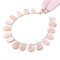 11x7-16x10mm Blush Rose Drusy Pear Beads 8 inches 17 pieces (ONLINE ORDER ONLY)